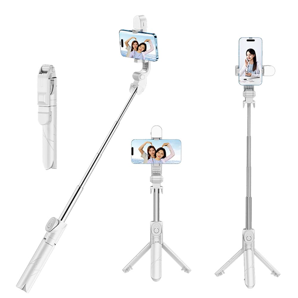 5-in-1 Wireless Selfie Stick Tripod with Remote for iPhone 15/14/13 Pro