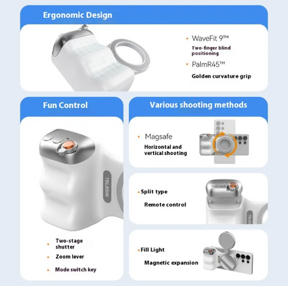 MagSafe Bluetooth Camera Controller – Aluminum Alloy Phone Photography Grip
