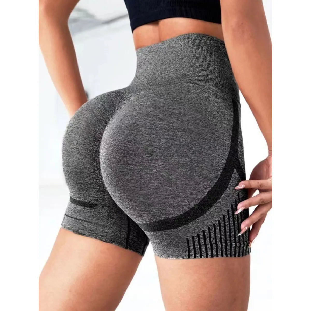 High-Rise Seamless Yoga Shorts