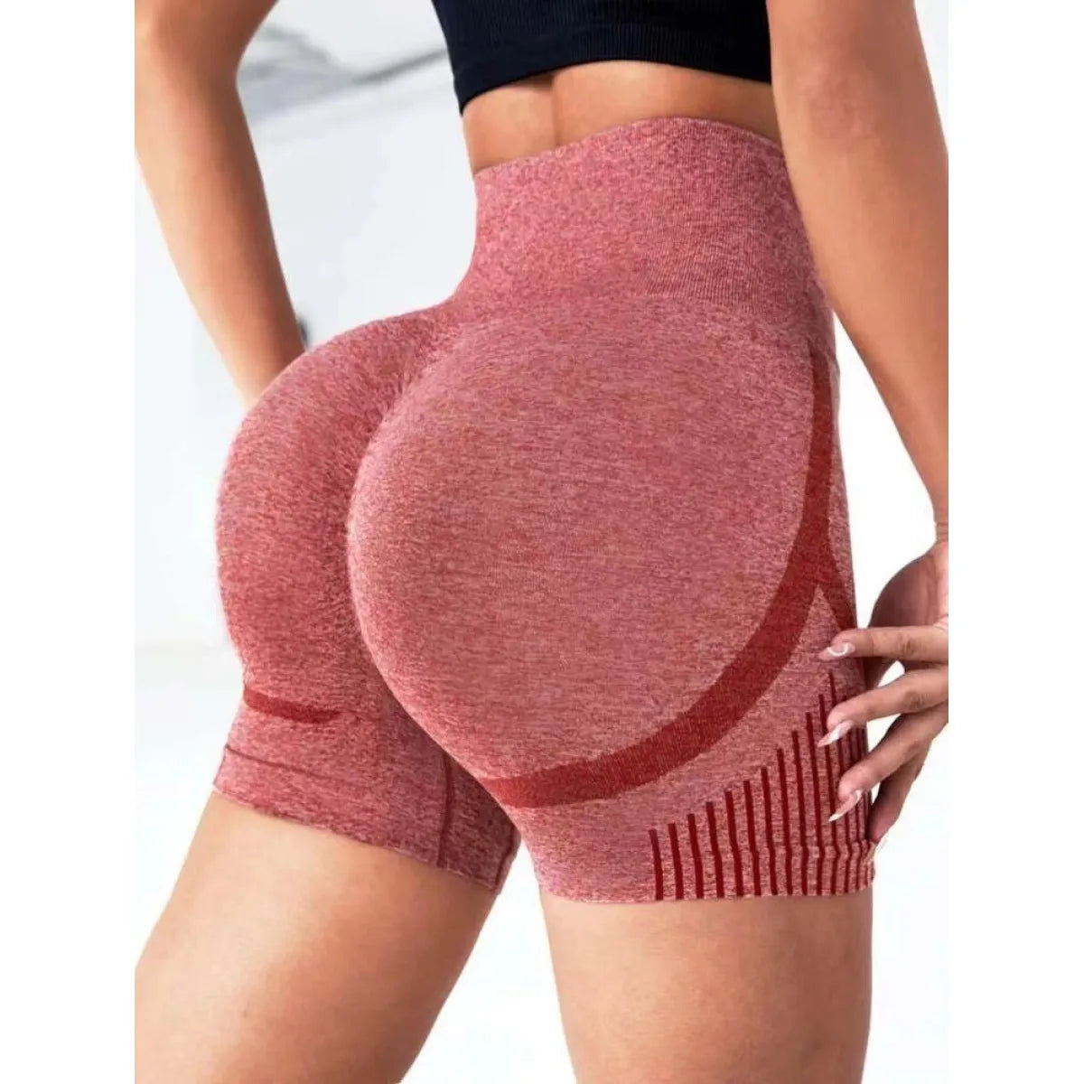 High-Rise Seamless Yoga Shorts