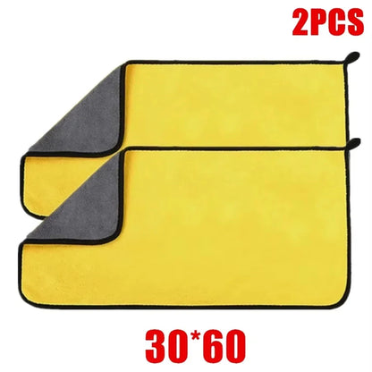 1/2/3/6/10pcs 30X60cm Microfiber Car Cleaning Towels Soft Quick Drying high absorbency paint safe