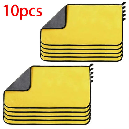 1/2/3/6/10pcs 30X60cm Microfiber Car Cleaning Towels Soft Quick Drying high absorbency paint safe