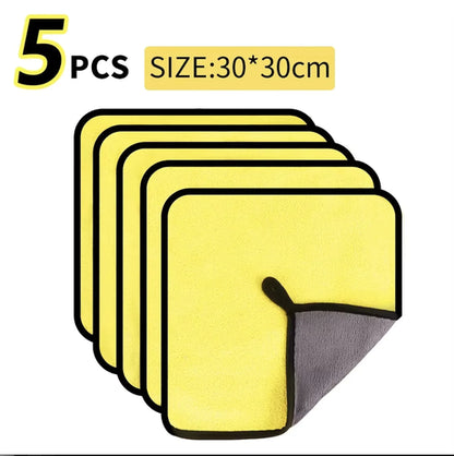 1/2/3/6/10pcs 30X60cm Microfiber Car Cleaning Towels Soft Quick Drying
