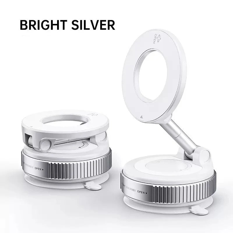 Magnetic Car Phone Mount 360° – Foldable Windshield Dashboard Holder | Strong Suction | iPhone & Android