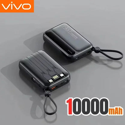Power Bank with Built-in Cables – 30000mAh 50000mAh 120W Fast Charging Portable Charger for iPhone Samsung Huawei | 4-in-1 External Battery Pack 2026
