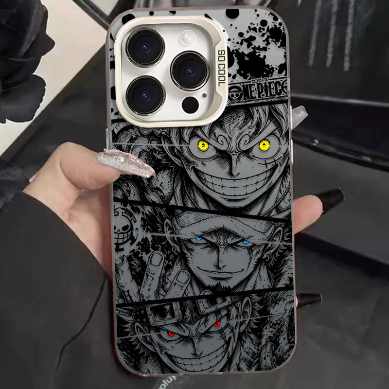 One Piece Phone Case – Luffy Law Ace Sabo Kid Anime iPhone Case | Hard PC Drop Protection Cover for iPhone 7 8 X XR 11 12 13 14 15 16 17 Pro Max Plus Air SE