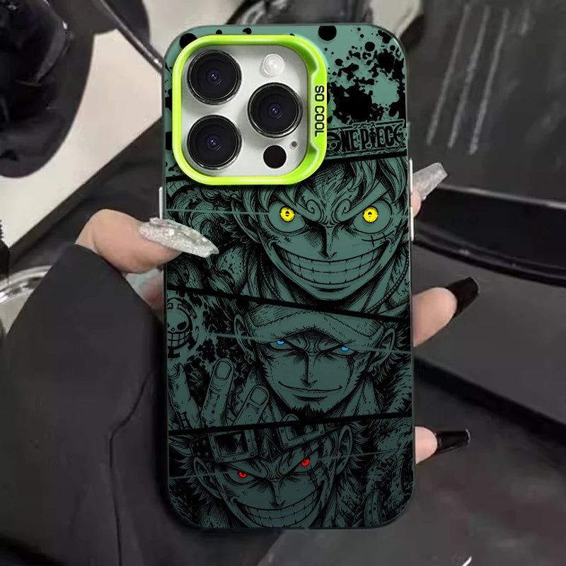 One Piece Phone Case – Luffy Law Ace Sabo Kid Anime iPhone Case | Hard PC Drop Protection Cover for iPhone 7 8 X XR 11 12 13 14 15 16 17 Pro Max Plus Air SE