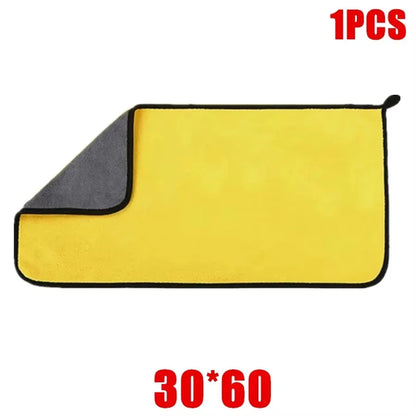 1/2/3/6/10pcs 30X60cm Microfiber Car Cleaning Towels Soft Quick Drying high absorbency paint safe