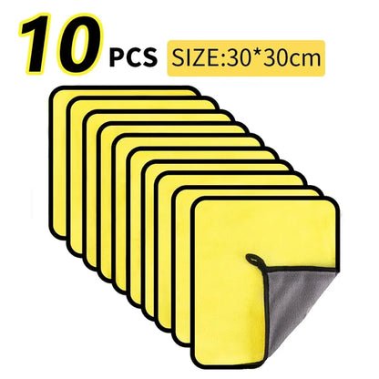 1/2/3/6/10pcs 30X60cm Microfiber Car Cleaning Towels Soft Quick Drying high absorbency paint safe