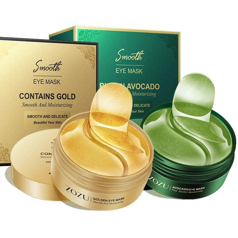 Collagen Eye Patches for Dark Circles & Puffiness – Avocado 24K Gold Hyaluronic Acid Eye Mask (60/120pcs)