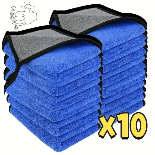 1/2/3/6/10pcs 30X60cm Microfiber Car Cleaning Towels Soft Quick Drying high absorbency paint safe
