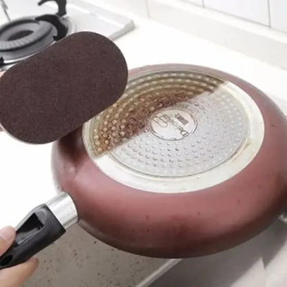 Reusable Emery Magic Sponge – Kitchen Pot Brush with Handle