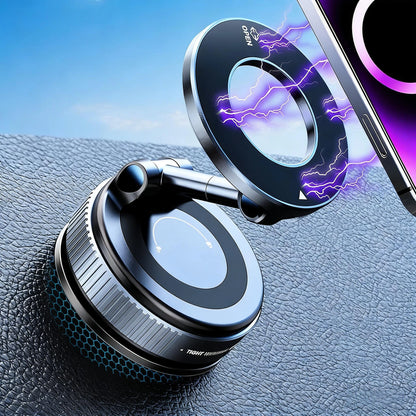 Magnetic Car Phone Mount 360° – Foldable Windshield Dashboard Holder | Strong Suction | iPhone & Android