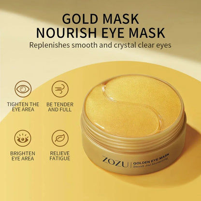 Collagen Eye Patches for Dark Circles & Puffiness – Avocado 24K Gold Hyaluronic Acid Eye Mask (60/120pcs)