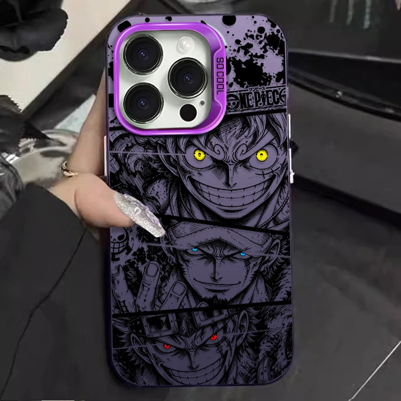 One Piece Phone Case – Luffy Law Ace Sabo Kid Anime iPhone Case | Hard PC Drop Protection Cover for iPhone 7 8 X XR 11 12 13 14 15 16 17 Pro Max Plus Air SE