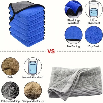 1/2/3/6/10pcs 30X60cm Microfiber Car Cleaning Towels Soft Quick Drying