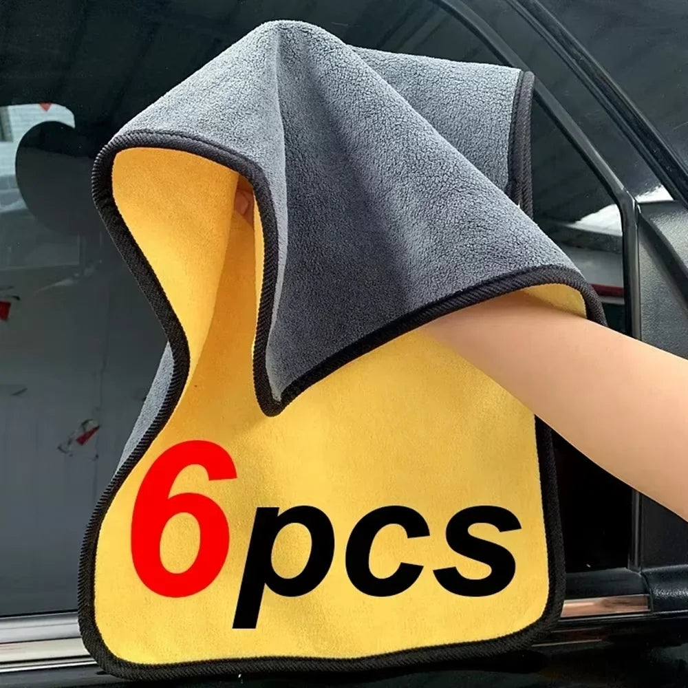 1/2/3/6/10pcs 30X60cm Microfiber Car Cleaning Towels Soft Quick Drying high absorbency paint safe