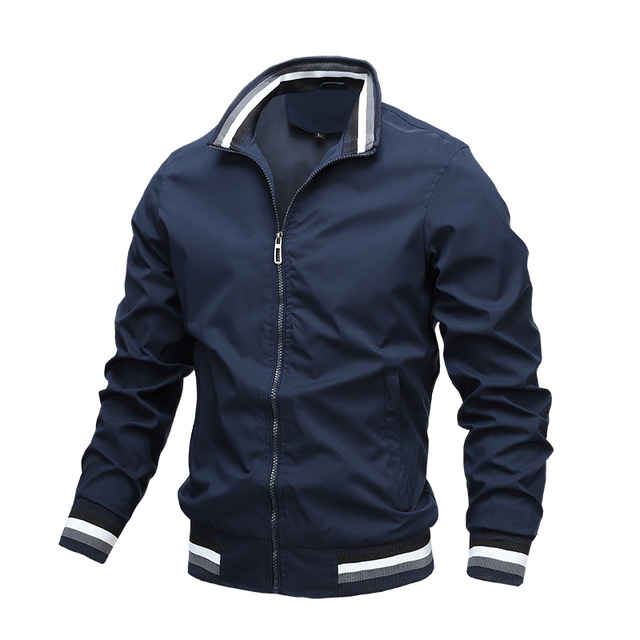 Men's Slim Fit Bomber Jacket | Lightweight Windproof Casual Jacket for Men