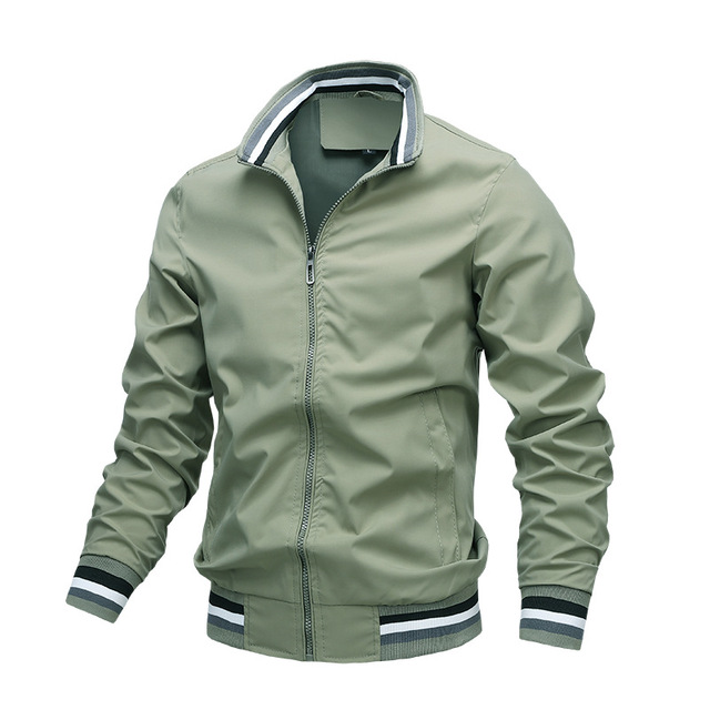 Men's Slim Fit Bomber Jacket | Lightweight Windproof Casual Jacket for Men