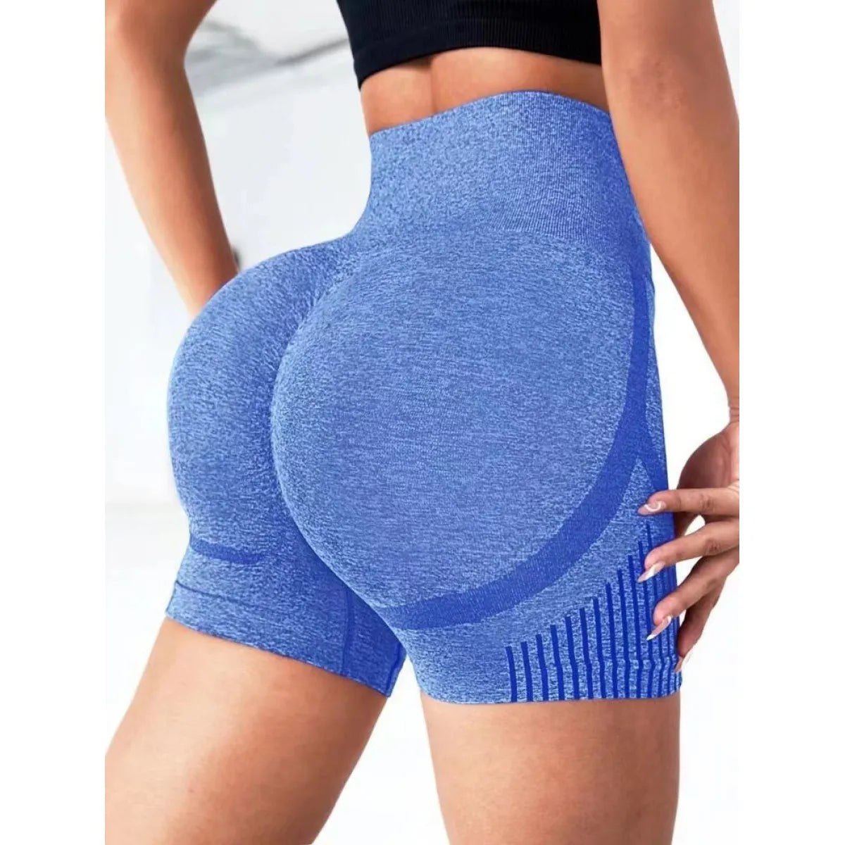 High-Rise Seamless Yoga Shorts