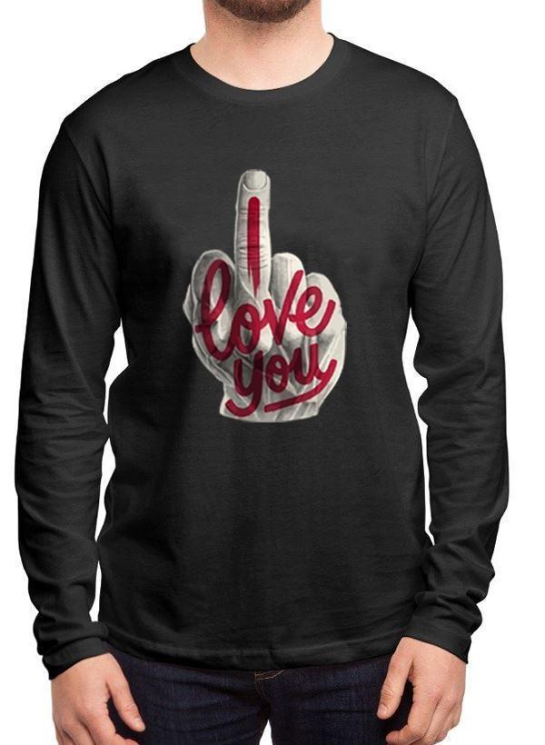 "I Love You" Graphic Full Sleeve T-Shirt – Men's Cotton Long Sleeve Tee
