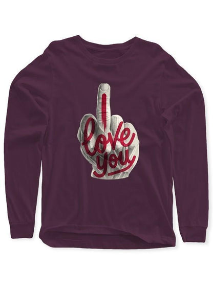 "I Love You" Graphic Full Sleeve T-Shirt – Men's Cotton Long Sleeve Tee